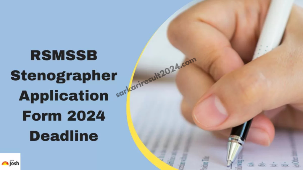 Rajasthan RSMSSB Stenographer and Personal Assistant PA Grade II Recruitment 2024 Download Result for 474 Post